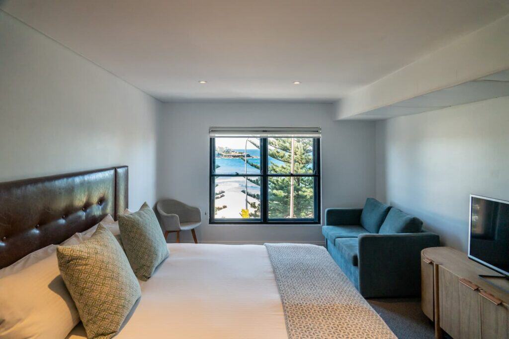bondi 38 serviced apartment bedroom view