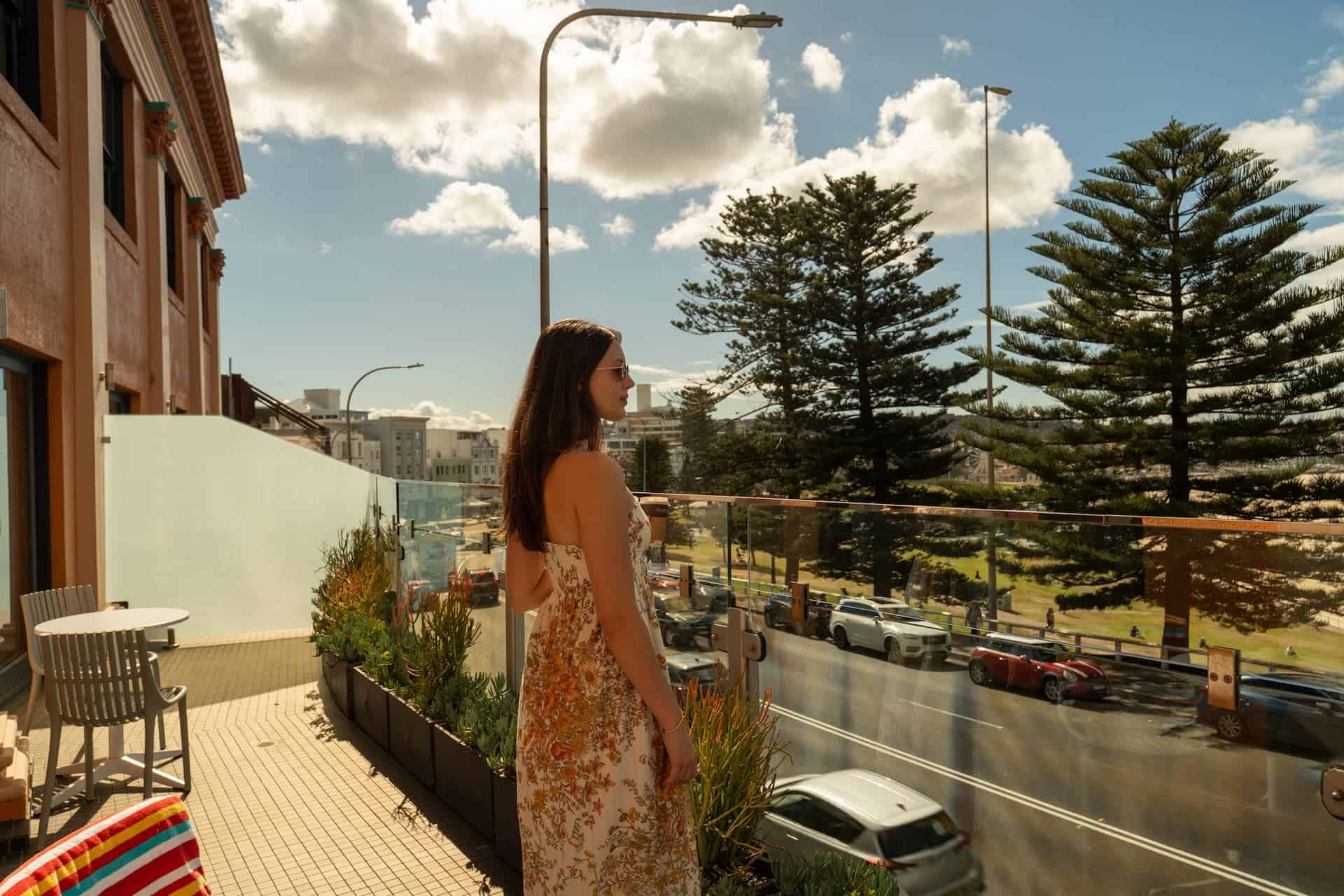 relaxing on bondi balcony